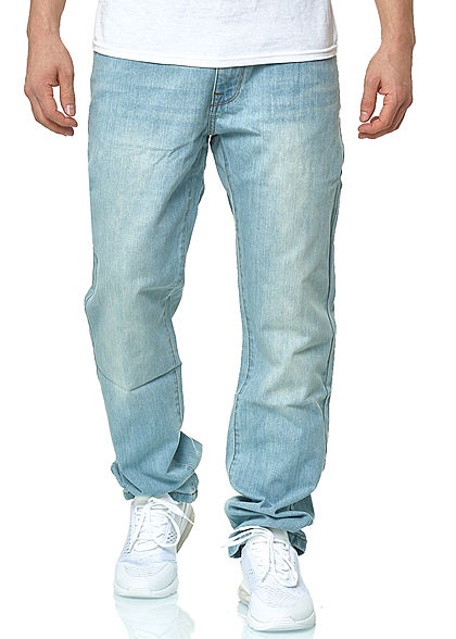 Urban Classics Heren Relaxed Fit Jeans Broek 5-Pockets light wash denim