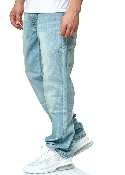 Urban Classics Heren Relaxed Fit Jeans Broek 5-Pockets light wash denim