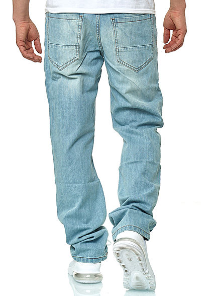 Urban Classics Heren Relaxed Fit Jeans Broek 5-Pockets light wash denim