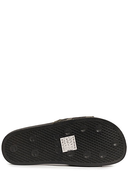 Brave Soul Herren Schuh Badesandale Camouflage Print camo schwarz