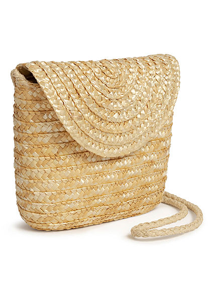 Hailys Damen Mini Papier Handtasche 1-Pocket 20x20cm beige