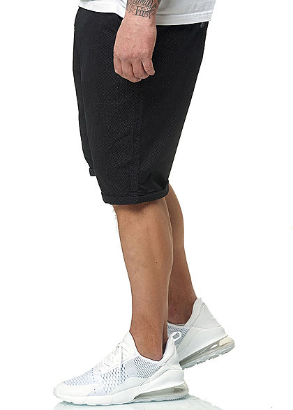 Brave Soul Herren Chino Shorts 4-Pockets Punkte Muster Beinumschlag navy blau weiss