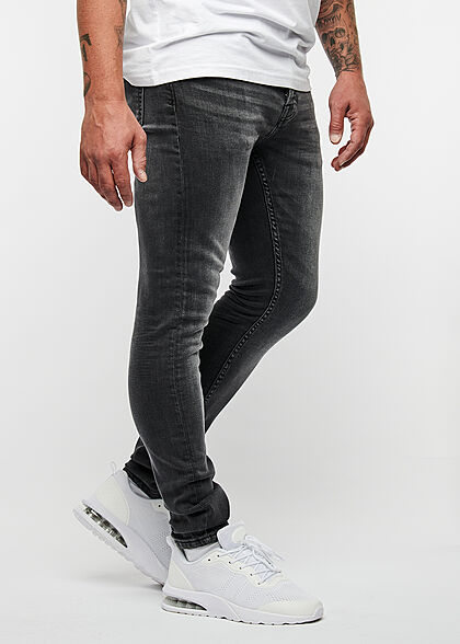 ONLY & SONS Herren NOOS Jeans Hose Slim Fit 5-Pockets washed schwarz denim