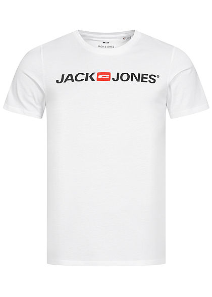 Jack and Jones Herren NOOS T-Shirt Logo Print weiss - Art.-Nr.: 20041597