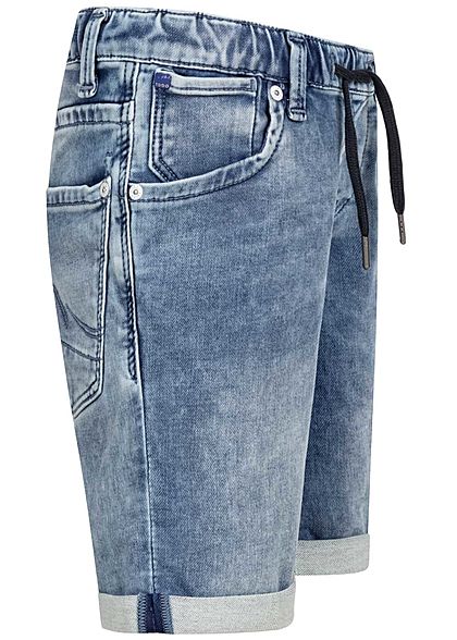 Jack and Jones Junior Bermuda Jeans Shorts 5-Pockets Gummibund blau denim