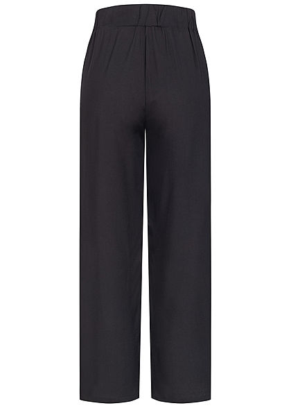 Hailys Damen 3/4 Sommerhose 2-Pockets Bindedetail vorne schwarz