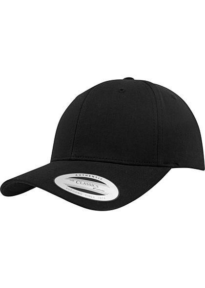 Flexfit Curved Classic Snapback Cap zwart