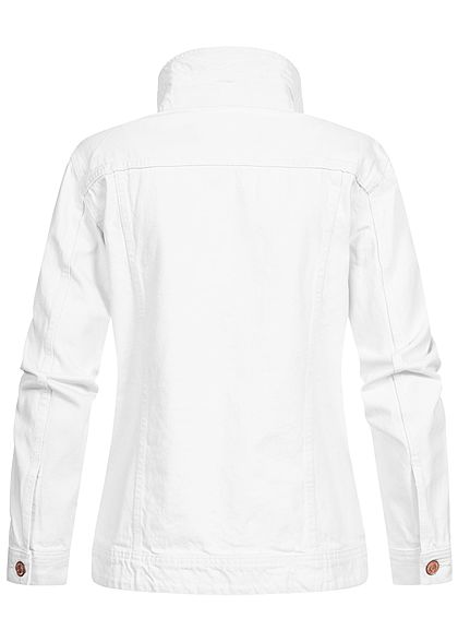Noisy May Damen Jeans Jacke 4-Pockets bright weiss
