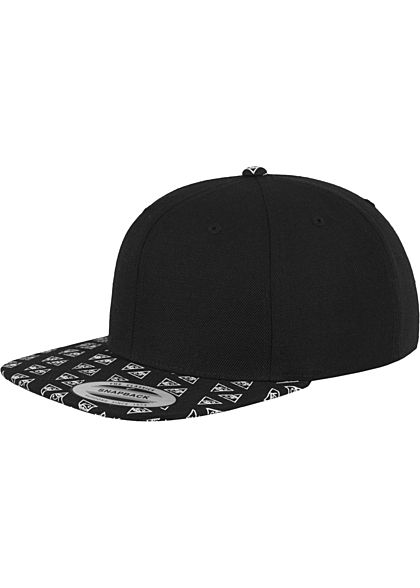 Flexfit TB Snapback Cap Horus Eye Allover Print schwarz weiss