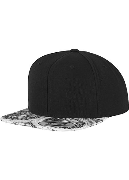 Flexfit TB Snapback Cap Sun King Muster schwarz weiss