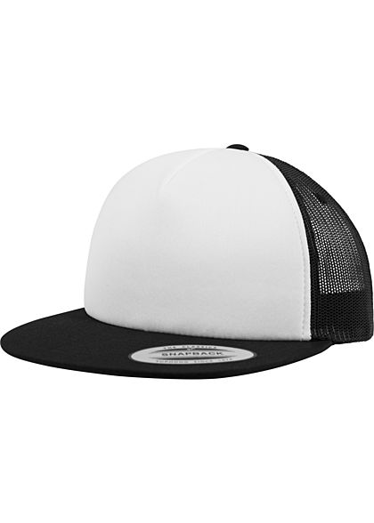 Flexfit TB Foam Trucker Snapback Cap weisse Front schwarz