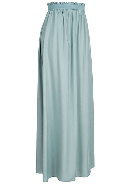 Vero Moda Damen Paperbag Ankle Longform Rock Gummibund slate blau