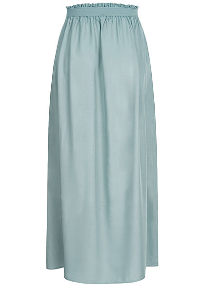 Vero Moda Damen Paperbag Ankle Longform Rock Gummibund slate blau