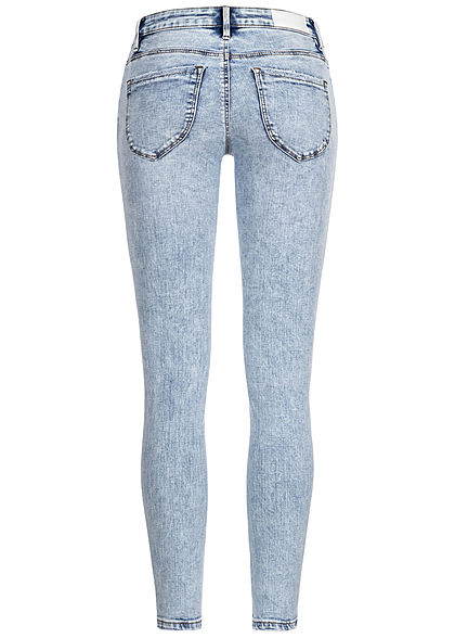 Vero Moda Damen Skinny Jeans Hose 5-Pockets Low Waist hell blau denim