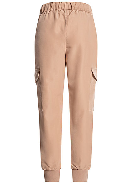 ONLY Damen Cargo Hose 4-Pockets Glanz Optik brush rosa