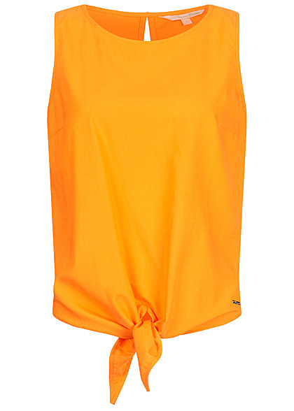 Tom Tailor Damen Blusen Top Bindedetail vorne orange gelb - Art.-Nr.: 20052712