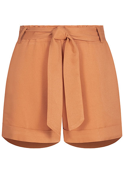 Hailys Damen Shorts 2-Pockets inkl. Bindegrtel Beinumschlag hazel braun