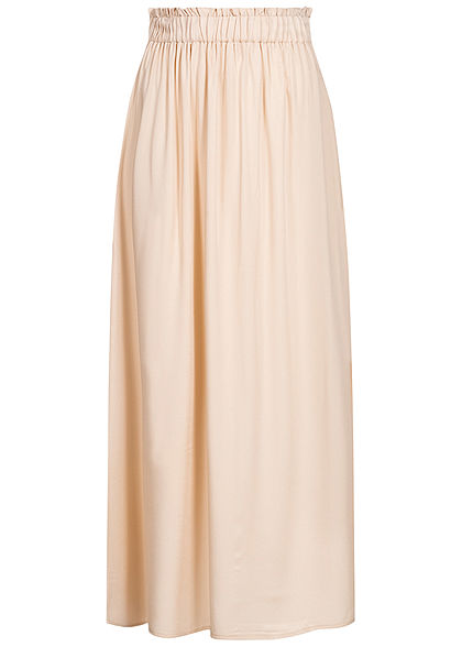 Fresh Lemons Dames Viscose Longform Paperbag Rok beige