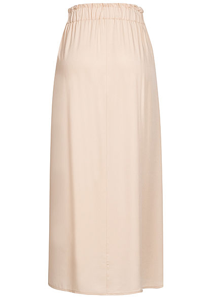 Fresh Lemons Dames Viscose Longform Paperbag Rok beige
