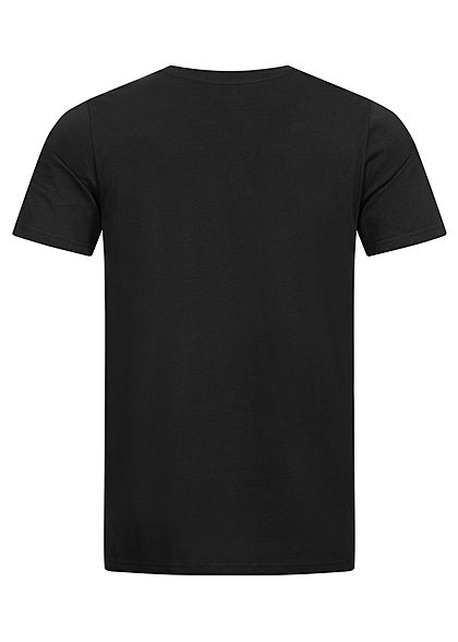 Seventyseven Lifestyle Herren T-Shirt Logo Print schwarz rot
