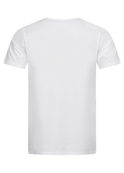 Seventyseven Lifestyle Herren T-Shirt Logo Print weiss rot