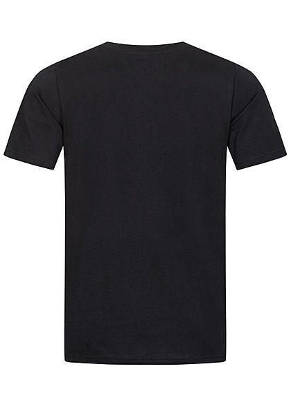 Seventyseven Lifestyle Herren T-Shirt Colorblock Logo Print schwarz weiss rot