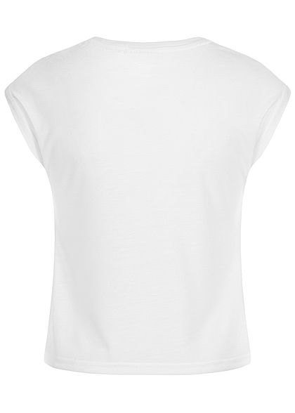 Hailys Kids Mädchen T-Shirt Mickey Mouse Print Pailletten weiss