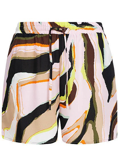 ONLY Damen Shorts Tunnelzug 2-Pockets Abstrakter Print cloud d. multicolor - Art.-Nr.: 20062869