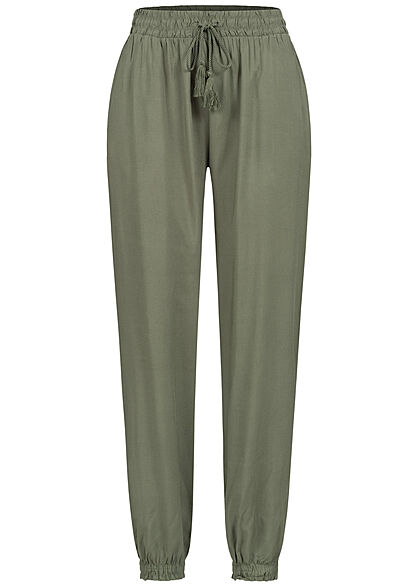 Hailys Dames Broek 2-Pockets khaki groen