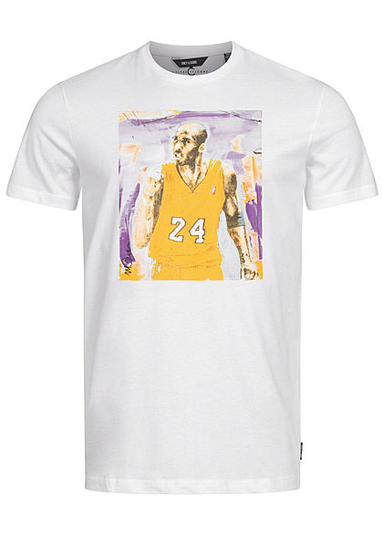 ONLY & SONS Herren T-Shirt Basketball Kobe Print weiss
