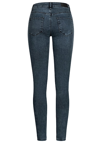 Vero Moda Damen NOOS Skinny Jeans Hose 5-Pockets Super Slim Fit dunkel blau denim