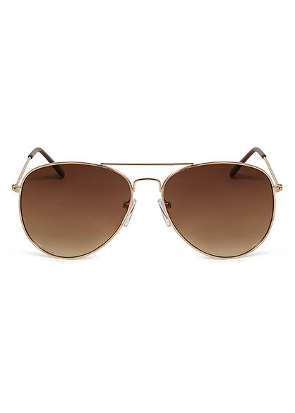 Vero Moda Damen NOOS Sonnebrille Pilotenstyle UV- 400 Cat.3 gold braun