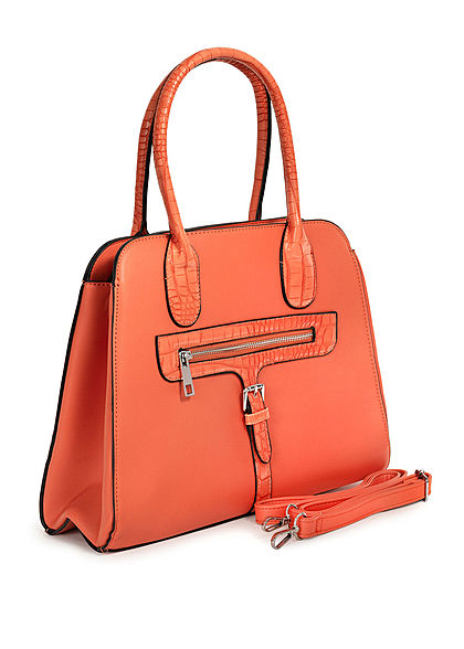 Styleboom Fashion Damen Handtasche Kunstleder ca. 36x28cm orange - Art.-Nr.: 20063245
