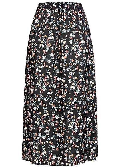 Zwarte rok hotsell met bloemen