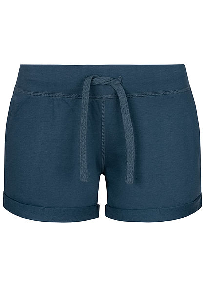Seventyseven Lifestyle Damen Sweat Shorts Tunnelzug 2-Pockets navy blau