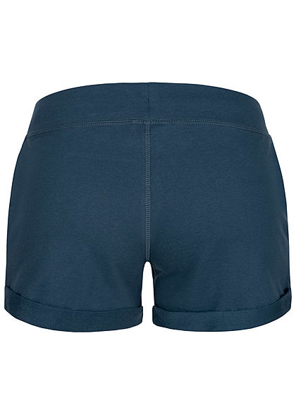 Seventyseven Lifestyle Damen Sweat Shorts Tunnelzug 2-Pockets navy blau