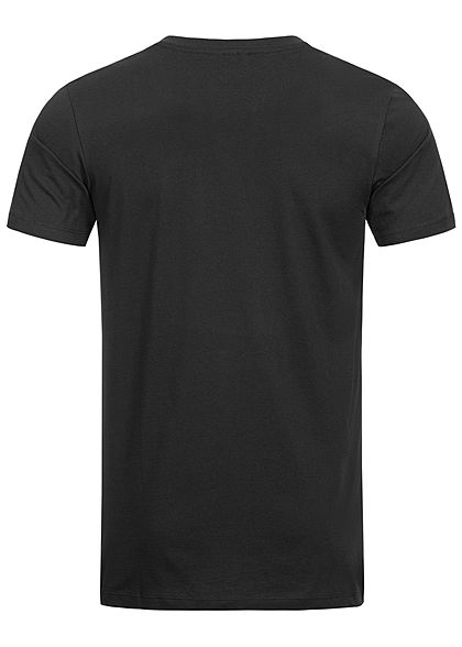Seventyseven Lifestyle Herren Basic V-Neck T-Shirt schwarz