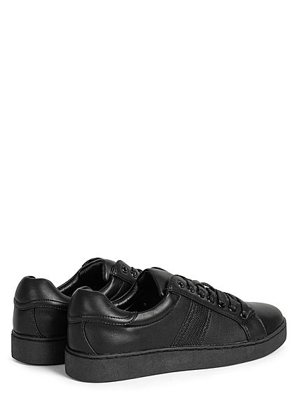 Zabaione Damen Schuh Kunstleder Sneaker Schlangenhaut-Optik schwarz