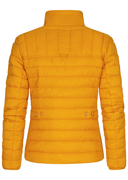 Zabaione Damen Steppjacke mit Stehkragen 2-Pockets mustard gelb