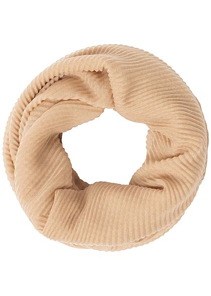 Zabaione Damen leichter Loop Schal Halstuch beige
