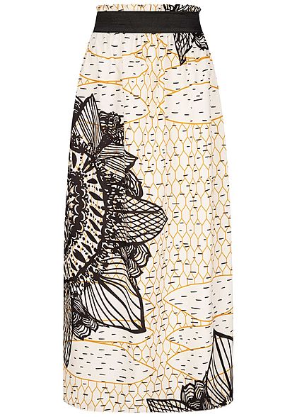 Styleboom Fashion Dames Paperbag Longform Rok wit zwart