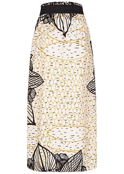 Styleboom Fashion Dames Paperbag Longform Rok wit zwart