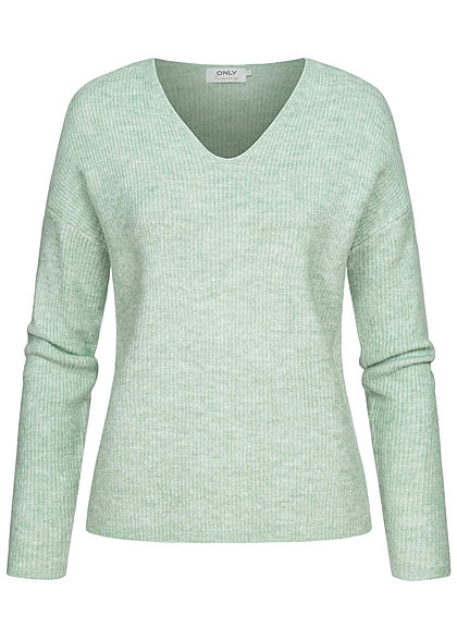 ONLY Dames NOOS V-Neck Sweater ether groen