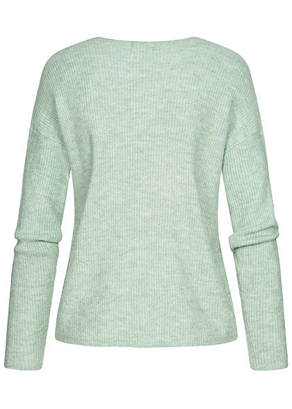 ONLY Dames NOOS V-Neck Sweater ether groen