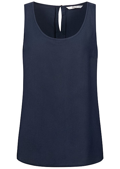 ONLY Damen Solid Viskose Blusen Top night sky navy blau
