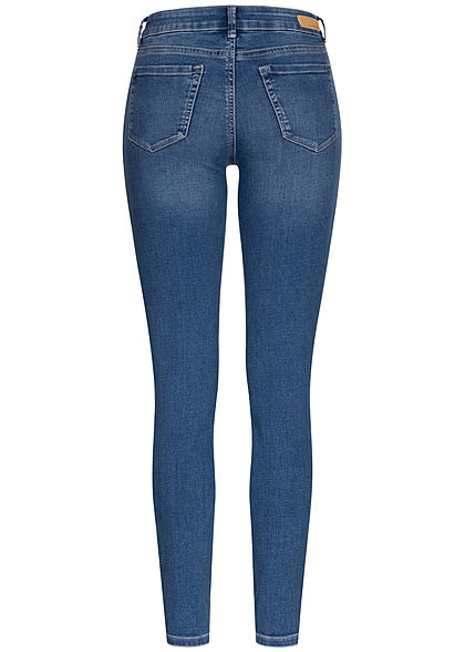 Tom Tailor Damen Extra Skinny Jeans Hose 5-Pockets Regular Waist used stone medium blau