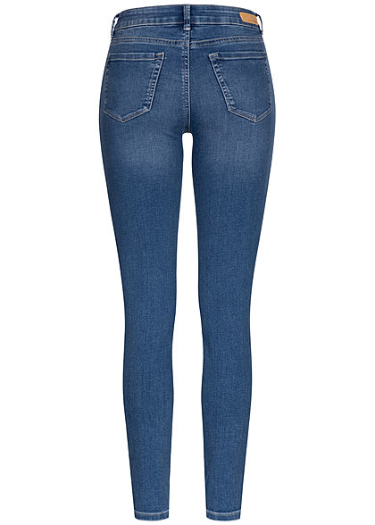 Tom Tailor Damen Extra Skinny Jeans Hose 5-Pockets Regular Waist used stone medium blau