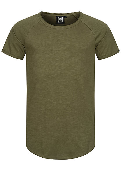Hailys Herren Basic T-Shirt Unicolor khaki grün