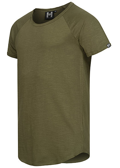 Hailys Herren Basic T-Shirt Unicolor khaki grün
