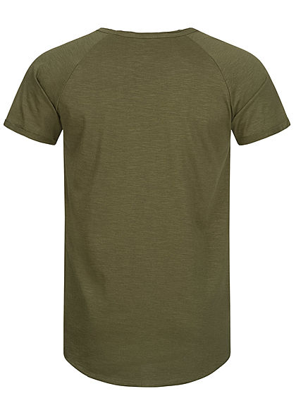 Hailys Herren Basic T-Shirt Unicolor khaki grün